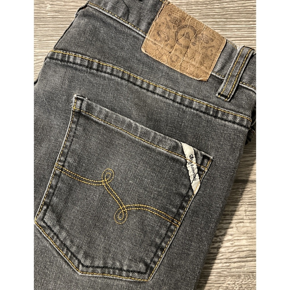 LRG Lifted Research Group Slim Straight Fit Gray Denim Jeans Men's Size 34x33
